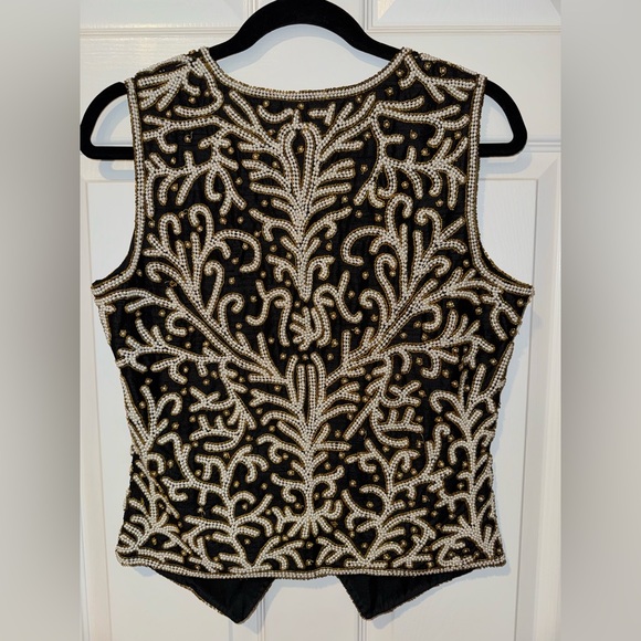 Laurence Kazar Pearl Beaded Top/Vest - Picture 3 of 6